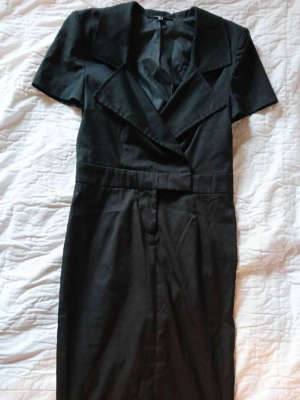 ASOS Short Sleeve Shoulder Pad Pencil Suit Dress